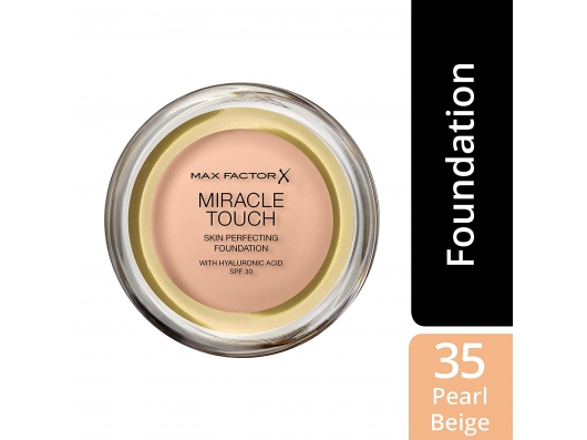 Zoom στο MAX FACTOR MIRACLE TOUCH SKIN PERFECTING FOUNDATION 035 PEARL BEIGE SPF 30 11.5gr