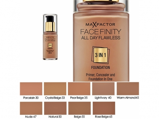 Zoom στο MAX FACTOR FACEFINITY ALL DAY FLAWLESS 3 IN 1 FOUNDATION SPF 20 CRYSTAL BEIGH No 33  30ml