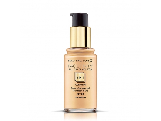 Zoom στο MAX FACTOR FACEFINITY ALL DAY FLAWLESS 3 IN 1 FOUNDATION SPF 20 No 63 SUN BEIGE 30ml