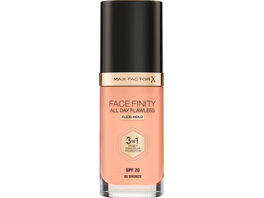 Zoom στο MAX FACTOR FACEFINITY ALL DAY FLAWLESS 3 IN 1 FOUNDATION SPF 20 No 80 BRONZE 30ml