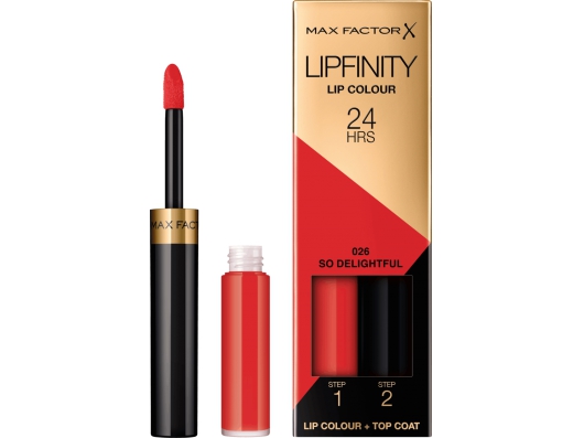 Zoom στο MAX FACTOR LIPFINITY LIP COLOUR 24HRS 026 SO DELIGHTFUL STEP1 2,3ml STEP2 1,9gr