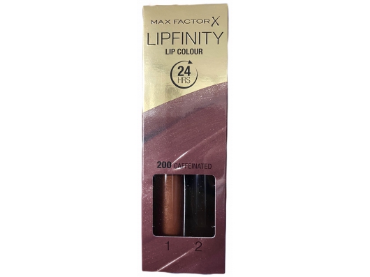 Zoom στο MAX FACTOR LIPFINITY LIP COLOUR 24HRS 200 CAFFEINATED STEP1 2,3ml STEP2 1,9gr