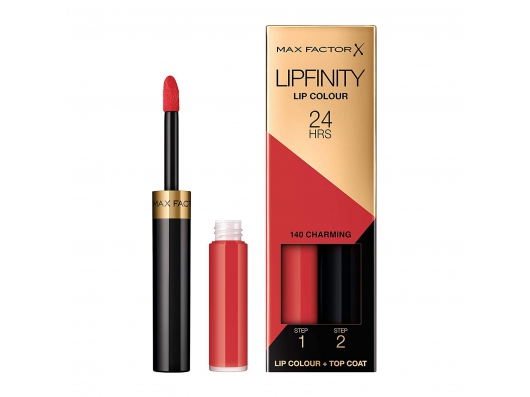 Zoom στο MAX FACTOR LIPFINITY LIP COLOUR 24HRS 140 CHARMING STEP1 2,3ml STEP2 1,9gr