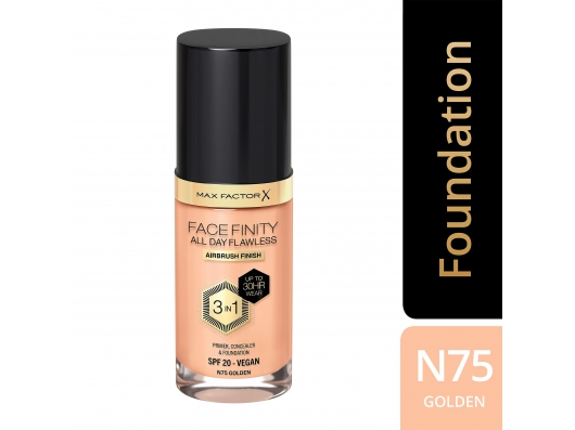 Zoom στο MAX FACTOR FACEFINITY ALL DAY FLAWLESS 3 IN 1 FOUNDATION SPF 20 No 75 GOLDEN 30ml