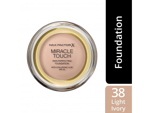 Zoom στο MAX FACTOR MIRACLE TOUCH SKIN PERFECTING FOUNDATION 038 LIGHT IVORY SPF 30 11.5gr