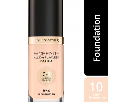 Zoom στο MAX FACTOR FACEFINITY ALL DAY FLAWLESS 3 IN 1 FOUNDATION SPF 20 No 10 FAIR PORCELAIN 30ml