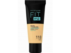 Zoom στο MAYBELLINE FIT me MATTE + PORELESS NORMAL TO OILY WITH CLAY 118 NUDE 30ml