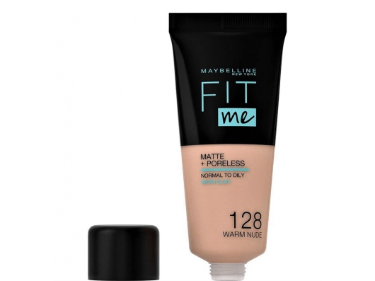 Zoom στο MAYBELLINE FIT me MATTE + PORELESS NORMAL TO OILY WITH CLAY 128 WARM NUDE 30ml