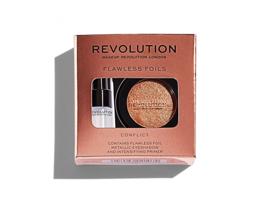 Zoom στο MAKE UP REVOLUTION FLAWLESS FOILS CONFLICT  EYESHADOW + INTENSIFYING PRIMER