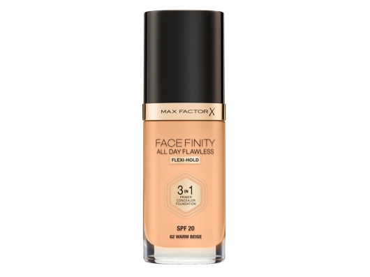 Zoom στο MAX FACTOR FACEFINITY ALL DAY FLAWLESS 3 IN 1 FOUNDATION SPF 20 WARM BEIGE No 62 30ml