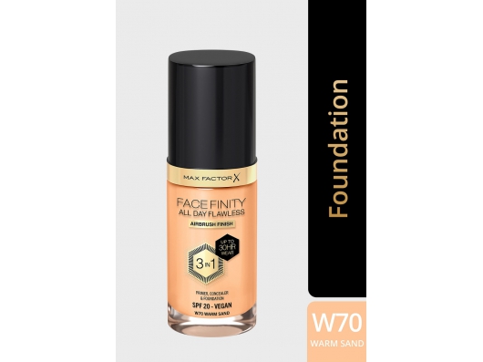 Zoom στο MAX FACTOR FACEFINITY ALL DAY FLAWLESS 3 IN 1 FOUNDATION SPF 20 No 70 WARM SAND 30ml