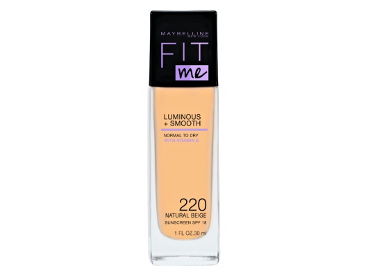 Zoom στο MAYBELLINE FIT ME LUMINOUS + SMOOTH SPF 18 NORMAL to DRY FOUNDATION 220 NATURAL BEIGE 30ml