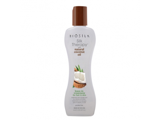 Zoom στο BIOSILK Therapy with natural coconut oil leave in treatment for hair & skin 167ml (paraben free)