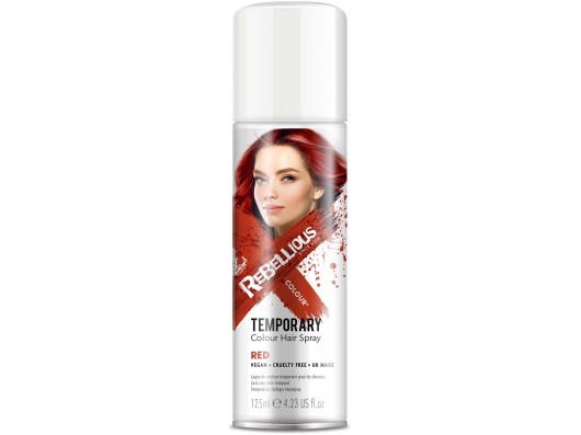 Zoom στο REBELLIOUS TEMPORARY Colour Hair Spray RED RBCS255 125ml