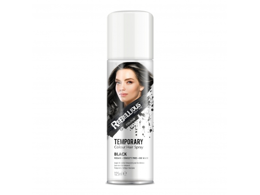Zoom στο REBELLIOUS TEMPORARY Colour Hair Spray BLACK RBCS258 125ml