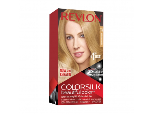 Zoom στο REVLON  COLORSILK BEAUTIFUL COLOR ΜΟΝΙΜΗ ΒΑΦΗ ΜΑΛΛΙΩΝ 74 ΞΑΝΘΟ ΜΕΤΡΙΟ (ΧΩΡΙΣ ΑΜΜΩΝΙΑ) 60ml