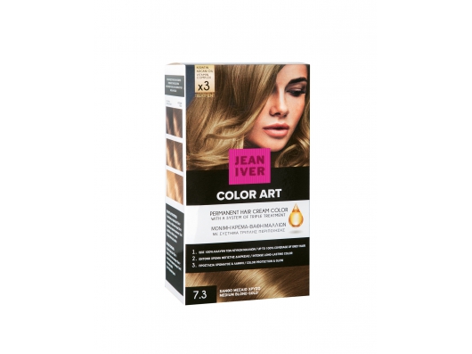 Zoom στο JEAN IVER COLOR ART PERMANENT HAIR CREAM COLOR 7.3 ΞΑΝΘΟ ΜΕΣΑΙΟ ΧΡΥΣΟ