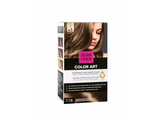 Zoom στο JEAN IVER COLOR ART PERMANENT HAIR CREAM COLOR 7.78 ΞΑΝΘΟ ΜΕΣΑΙΟ ΦΟΥΝΤΟΥΚΙ