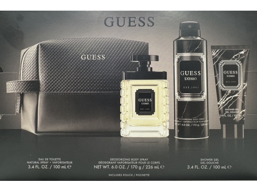 Zoom στο GUESS UOMO EDT 100ml & BODY SPRAY 226ml & SHOWER GEL 100ml & pouch black colour (GIFT SET)