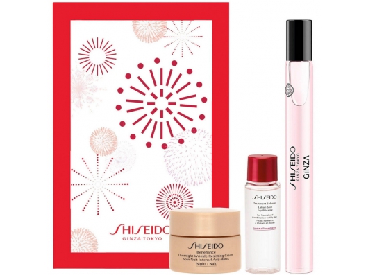 Zoom στο SHISEIDO BENEFIANCE SET OVERNIGHT WRINGLE CREAM 30ml & DEFEND TREATMENT SOFTENER 30ml & GINZA EDP 10ml