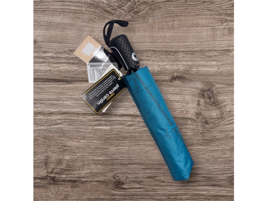 Zoom στο Pierre Cardin Αντιανεμική Αυτόματη Ομπρέλα Βροχής Σπαστή Πετρόλ No.PC-7450