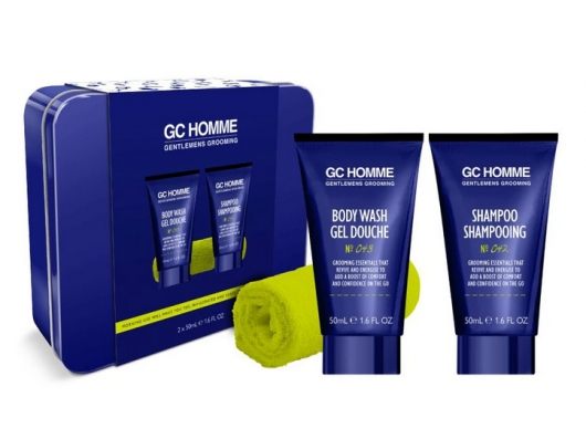 Zoom στο THE LUXURY BATHING COMPANY GC HOMME GENTLEMENTS GROOMING BODY WASH 50ml & SHAMPOO 50ml & FLANNEL (GIFT TRAVEL SET)