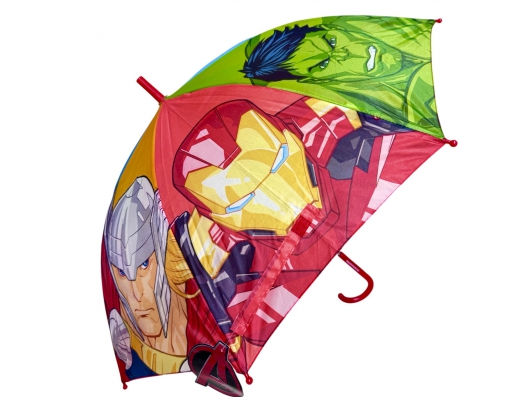 Zoom στο MARVEL AVENGERS AV12826 Παιδική Αυτόματη Ομπρέλα Βροχής Μπαστούνι Με Διάμετρο 46εκ.