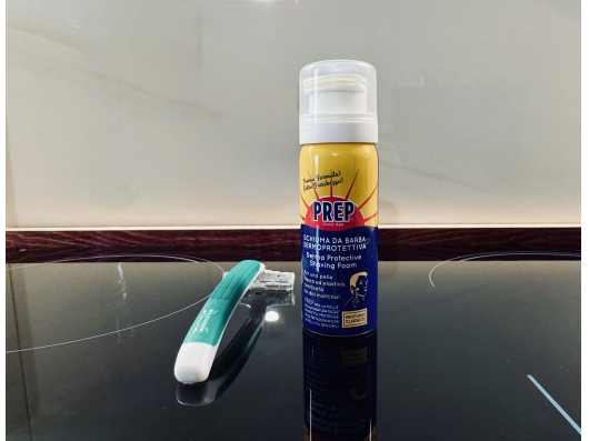 Zoom στο PREP DERMA PROTECTIVE SHAVING FOAM 50ml & WILKINSON SHAVING MACHINE (TRAVEL SET)
